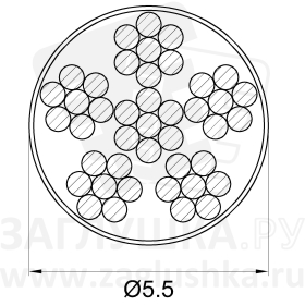 DIN3055 D5 ПВХ