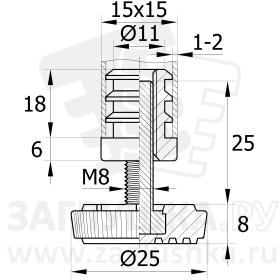 15-15М8П.D25x25