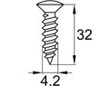 Схема DIN7983-4.2x32 Torx А2